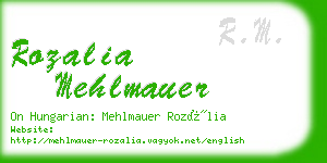 rozalia mehlmauer business card